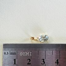 【スペシャルプライス☆☆】 K18 天然石アクアマリン　5×7 ペンダントトップ　チェッカーカット　aquamarine 18金_画像5