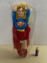 スーパーガール　super girl ぬいぐるみ　人形　ソフビ　未使用　1991年_画像1