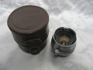FUJINON 1:2 f=3.5cm　FUJI PHOTO FILM　富士フィルム カメラレンズ　Canonの革ケース付き　現状品
