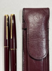 1円～MONTBLANC/モンブラン 万年筆 ボールペン 2個セット ケース付き 試写未確認-美品-D2210