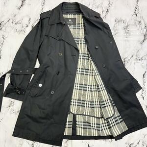 Burberry black label バーバリーブラックレーベル トレンチコート 三陽商会 キルティングライナー付 ベルト レザー メンズ サイズL 1円