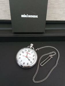ミキハウス miki HOUSE 動作未確認 懐中時計 良品　時計　チェーン付き
