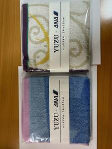  Hanyu Yuzuru ANA original YUZU hand towel 2 pieces set ( unused )