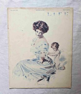 1908年 Life magazine 新しいシース・スカート Raymond Moreau Crosby ガウン女性とキューピッド/ジェームズ・モンゴメリー・フラッグ