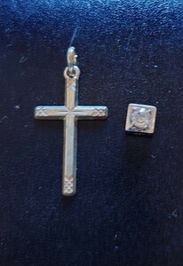 十字架 ジルコニア　ペンダントトップ■2個セット