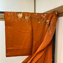 正絹金彩 染め未仕立て訪問着 呉服屋廃業品_画像9