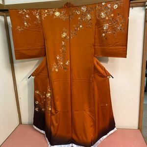 正絹金彩 染め未仕立て訪問着 呉服屋廃業品