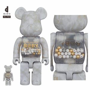 新品未開封 完売品 MY FIRST BE@RBRICK B@BY MARBLE(大理石) Ver. 100％ & 400% MEDICOM TOY メディコムトイ ベアブリック