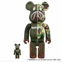 劇レア MEDICOM TOY READYMADE BAPE A BATHING APE メディコムトイ レディメイド ベイプ BE@RBRICK 100% & 400% 新品未開封_画像1