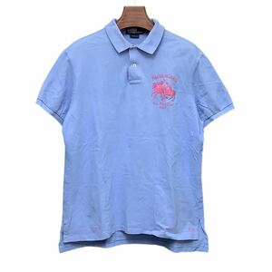 POLO, RALPH LAUREN ,ポロ ,ラルフローレン ,半袖ポロシャツ ,ポロシャツ ,水色, 古着, Lサイズ