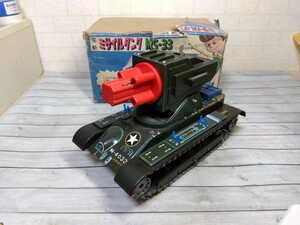 110■マスダヤ　増田屋　ミサイルタンク　MS-33　ミサイル　ブリキ　戦車　長期保管　ジャンク現状品