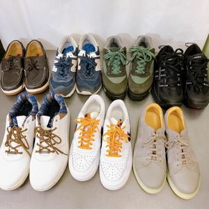 メンズシューズ 7足セット まとめ売り NIKE new balance Hawkins GANTRAI PARIS south field サイズ色々 トレッキングシューズ 中古