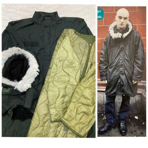 XS. black dyeing * the US armed forces the truth thing genuine article 80s M65 fish tail Parker Mod's Coat full set black over large sphere insect color ... city sekaowa