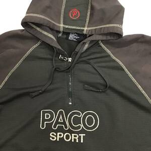 ［ H 133］PACO SPORT パコスポーツ パーカー プルオーバー ストリート ヒップホップ XL トップス 1円スタート アメリカ古着 古着卸