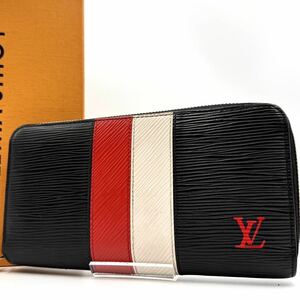 77 極美品/希少●ルイヴィトン LOUIS VUITTON メンズ エピ ストライプ ジッピーウォレット 長財布 ラウンドファスナー M62983 