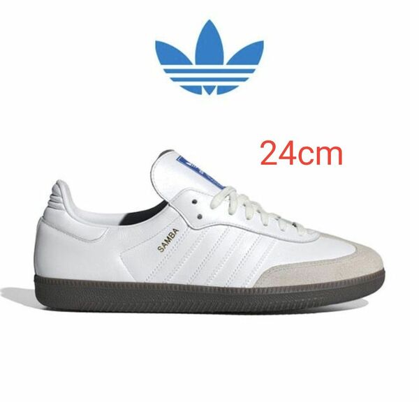 adidas Originals Samba OG "Footwear White/Gum" 24cm IE3439