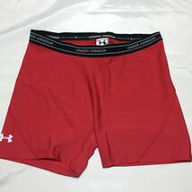 B03-10 新品 UNDER ARMOUR アンダーアーマー ショーツ ヒートギア コンプレッション レディース レッド XXLサイズ_画像3