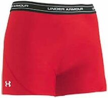 B03-10 新品 UNDER ARMOUR アンダーアーマー ショーツ ヒートギア コンプレッション レディース レッド XXLサイズ_画像1