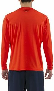 B14-04 新品 UNDER ARMOUR アンダーアーマー Tシャツ　長袖　ロンＴ　ヒートギア　ルーズフィット　ＭＴＲ８１５３ レッド Lサイズ