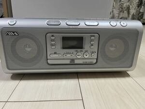 aiwa アイワCDラジカセ オーディオ機器 ダブルカセット CDラジオカセットレコーダー CSD-W330S