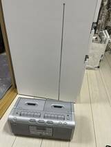 aiwa アイワCDラジカセ オーディオ機器 ダブルカセット CDラジオカセットレコーダー CSD-W330S_画像7