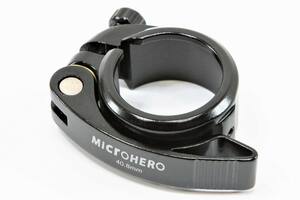 【即納】MicrOHERO 鍛造　アルミ合金　軽量63ｇ　シートクランプ　Φ40.8mm　SC-QR41　ブラック★ダホン（DAHON）　BD-1などに