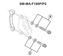 【即納】シマノ(SHIMANO)　SM-MA-F180P/P2 POST　ポストマウント　１８０ｍｍ　ローター対応　ディスクブレーキ　マウントアダプタ_画像4