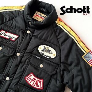 ショット Schott レーシング ジャケット M サーモライト ポリウレタンコーティング 中綿ジャケット 