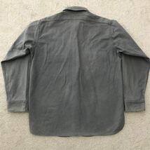 70's USA製 Woolrich ウールリッチ シャモアクロス シャツ グレー LARGE ネルシャツ 白タグ ビンテージ 三角タグ Chamois Cloth 70年代_画像7