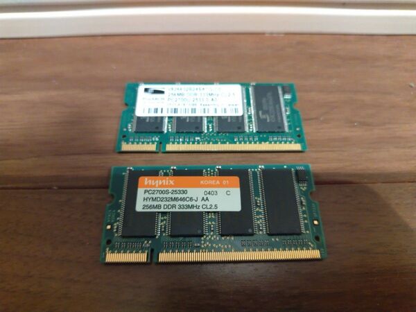 パソコン メモリ 2枚 セット 256MB DDR-333MHz PC2700