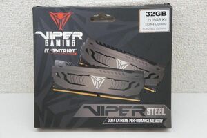 【美品】 Patriot Viper Steel DDR4 UDIMM 3200MHz PC4-25600 32GB (16GB x 2枚) デスクトップ用メモリ PVS432G320C6K A051