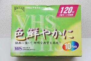 【未開封品】VHS カセットテープ 120分 10本パック MAG-LAB 000X260
