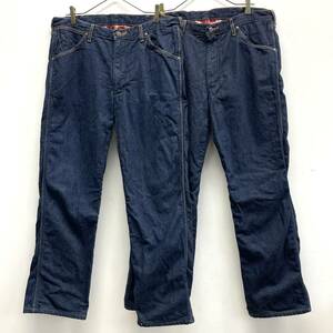 ☆2点おまとめ Wrangler ラングラー S1008 総裏地チェック柄 デニムパンツ ジーンズ 濃紺 ワンウォッシュ W36×L33【送料一律/同梱可能】G