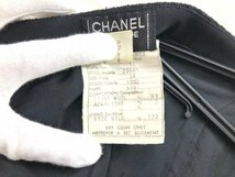 送料無料 CHANEL シャネル セットアップ 20645 ウール×シルク ブラック スーツ レディース サイズ34_画像8