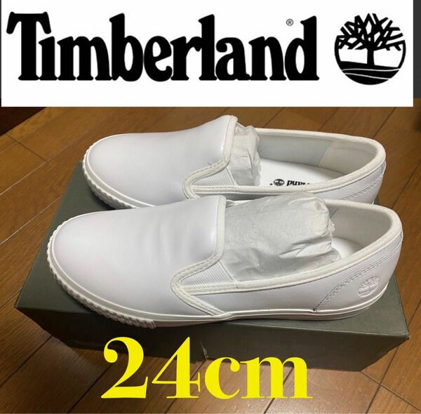 Timberland 女性用の白い スリッポン サイズ24の靴