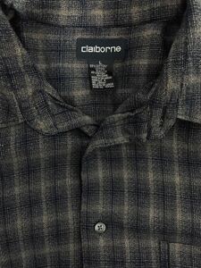 激レア 80'sビンテージ claiborne オンブレチェック レーヨン シャツ 40's 50's 60's 70's 90's ロカビリー