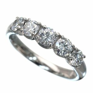  fine quality brilliancy . finger origin .... continue Pt900 diamond ring 5.2g D1.00ct/5pcs super-beauty goods *30B13