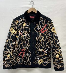 20240127【Supreme】シュプリーム ジャケット Chains Quilted Jacket S キルティング 20AW