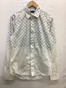 20240118[LOUIS VUITTON] Louis Vuitton Damier spread long sleeve long sleeve shirt S white total pattern RM222M NF4 HNS02W