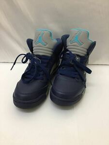 20240124【NIKE】ナイキ AIR JORDAN 5 RETRO BG エアジョーダン5 レトロ ハイカットスニーカー 23.5 ネイビー 440888-405