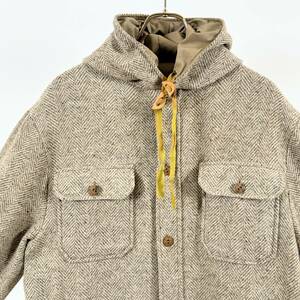 希少《 Mint (Dead) / Reversible / Large 》70s 80s 超極上品【 Woolrich ツイード コットン 両面 リバーシブル パーカ L ビンテージ 】