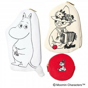 steady付録　[MOOMIN ムーミン]　春のハッピーポーチ３個セット　2020年4月号