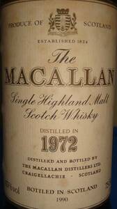  ハイランド THE MACALLAN 1972年 ザ・マッカラン 18年 未開栓 貴重品 旧ボトル 750ml 43% ヴィンテージ