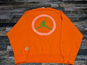  Nike толстый heavy JORDAN×TITAN SPIFC флис Crew осмотр XL~XXL/2XL 14400 иен сотрудничество тренировочный Jordan Titan футболка оранжевый цвет 