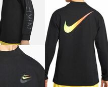 2XL ナイキ ヘビーウェイト ビッグ スウッシュ LS トップ 検 SWOOSH×11 厚手 ロンT トレーナー スウェット ビッグ 長袖 Tシャツ 黒 XXL_画像1