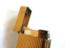 ●【ト足】S.T. Dupont エステー デュポン ゴールド 金色 ストライプ サイドローラー ガス ライター 喫煙具 CO358ZZG06_画像10