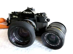 ●【ト足】Canon F-1 キャノン 一眼レフ フィルムカメラ レンズ まとめ売り セット 1:3.5-4.5 35-70㎜ 1:1.4 50㎜ CE528ZZG71