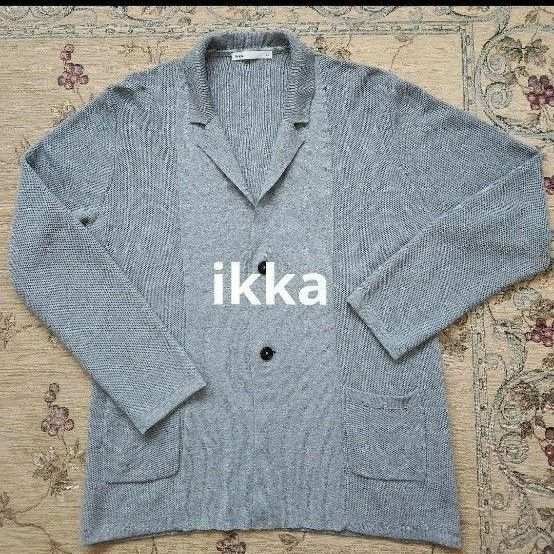 ikka グレーカーディガンXL