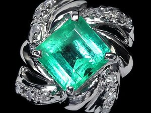 ML10474T【1円～】新品【RK宝石】≪Emerald≫ 鮮やかな色彩!! 極上エメラルド 大粒1.51ct! 天然ダイヤモンド Pt900 高級リング ダイヤ