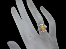 UL10637SS【1円～】新品【RK宝石】魅惑の遊色!! 極上ファイアオパール 大粒2.77ct!! 極上ダイヤモンド 総計0.6ct Pt900 高級リング ダイヤ_画像6